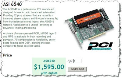AudioScience ASI6540 Broadcast Balanced Analog XLR Multichannel MRX TSX Audio-www.prostudioconnection.com