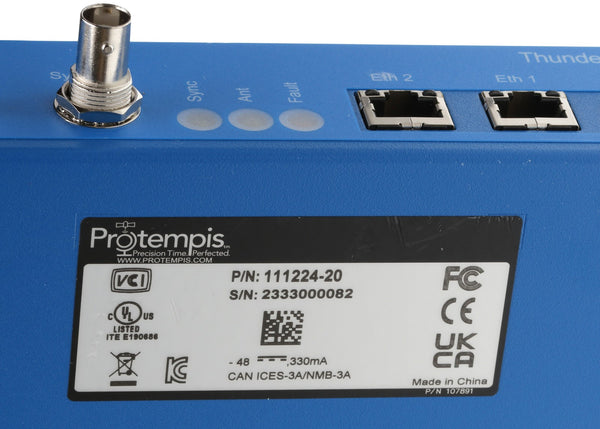 Protempis Thunderbolt PTP GM200 GPS GNSS OCXO NTP Network Time Server w/ Antenna-www.prostudioconnection.com
