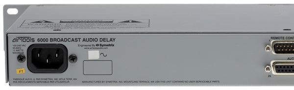 Symetrix Airtools 6000 Broadcast 40 Sec Profanity DUMP Button Delay XLR Balanced-www.prostudioconnection.com