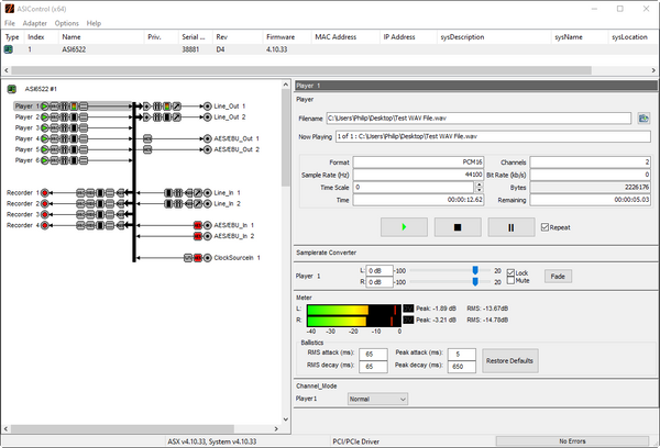 AudioScience ASI6522 PCI Broadcast AES Digital Balanced Analog Mutichannel Card-www.prostudioconnection.com