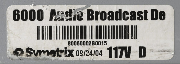 Symetrix Airtools 6000 Broadcast 40 Sec Profanity DUMP Button Delay XLR Balanced-www.prostudioconnection.com