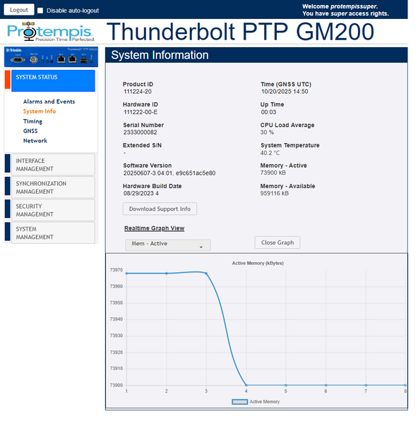 Protempis Thunderbolt PTP GM200 GPS GNSS OCXO NTP Network Time Server w/ Antenna-www.prostudioconnection.com