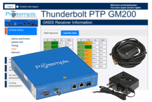 Protempis Thunderbolt PTP GM200 GPS GNSS OCXO NTP Network Time Server w/ Antenna-www.prostudioconnection.com