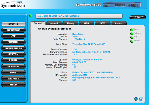 Symmetricom SyncServer S250 OCXO UPGRADED Furuno GPS NTP Network Time Server-www.prostudioconnection.com