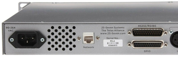 Telos 25 Seven PD-A Precision Delay AES Digital Audio Broadcast HD Radio Blend-www.prostudioconnection.com