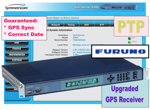 Symmetricom SyncServer PTP S300 UPGRADED Furuno GPS NTP Network Time Server TCXO-www.prostudioconnection.com