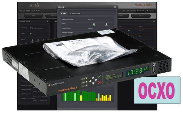 Spectracom 9483 NENA ASCII NetClock OCXO GPS & GLONASS NTP Network Time Server-www.prostudioconnection.com