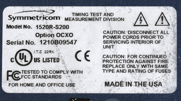 Symmetricom SyncServer S200 OCXO Furuno UPGRADED GPS NTP Network Time Server-www.prostudioconnection.com