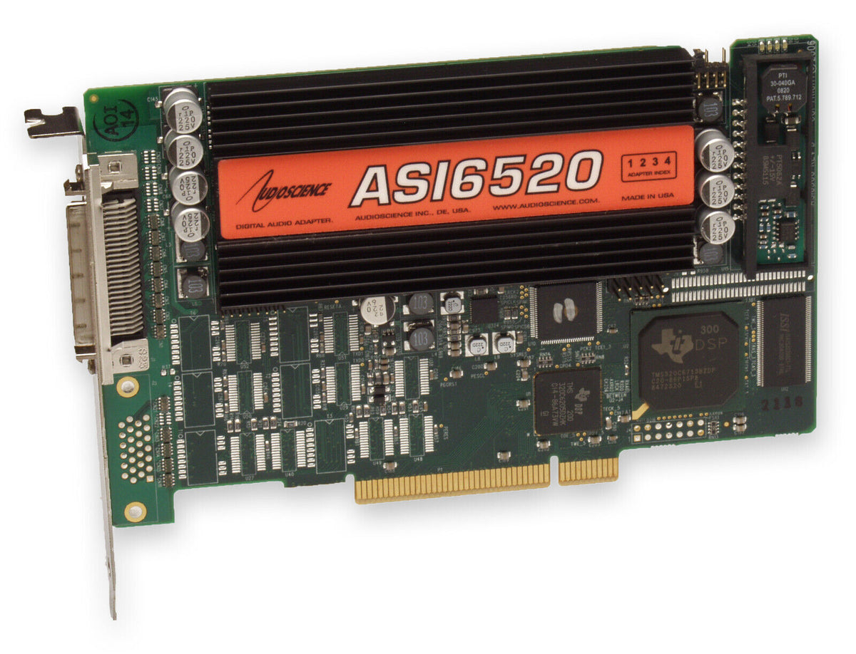 AudioScience ASI6520 Broadcast Balanced Analog XLR Multichannel PCI Sound  Card [Refurbished]