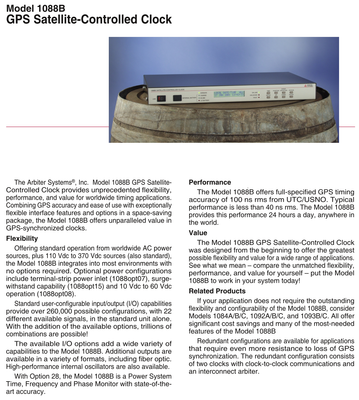 Arbiter Systems 1088B GPS Atomic Clock Time Receiver LCD Display IRIG-B Timecode [Used]-www.prostudioconnection.com