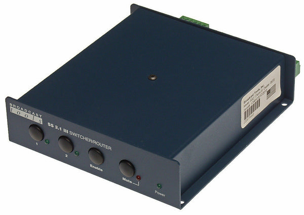 Broadcast Tools SS 2.1 III Stereo Balanced Audio Automation RS-232 Switcher-www.prostudioconnection.com