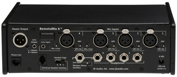 JK Audio RemoteMix 4 Portable Sports Field Mixer Broadcast Bluetooth Hybrid IFB-www.prostudioconnection.com