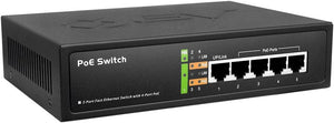 BV-Tech 5 Port POE-SW501 Network Switch 65W 48V 802.3af Power Over Ethernet NEW! [New]-www.prostudioconnection.com