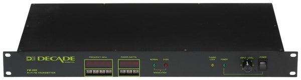 Decade FM-800 1.8W Broadcast Mono Transmitter Exciter LPFM Frequency Agile LP-www.prostudioconnection.com