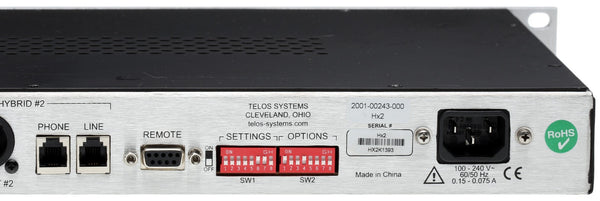 Telos HX2 Dual Digital Hybrid Broadcast Phone Line Audio Interface 2 Lines HX-2-www.prostudioconnection.com