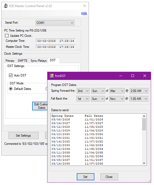 ESE ES-102U UPGRADED ublox GPS SMPTE/EBU TC90 Timecode LED Clock Time Receiver [Used]-www.prostudioconnection.com