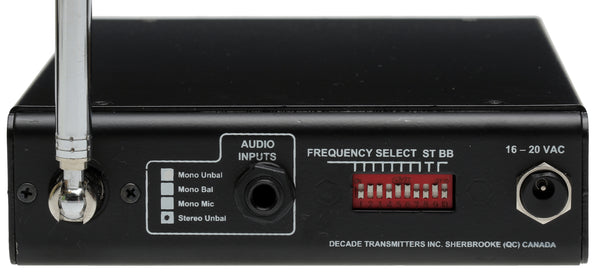 Decade MS-100S FM HiFi Stereo Low Power Transmitter PLL Frequency Agile LPFM-www.prostudioconnection.com