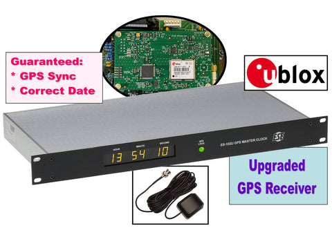 ESE ES-102U UPGRADED ublox GPS SMPTE/EBU TC90 Timecode LED Clock Time Receiver [Used]-www.prostudioconnection.com