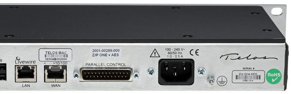 Telos Z/IP ONE w/ AES Remote Audio Over IP Codec Internet Transmission Endpoint-www.prostudioconnection.com