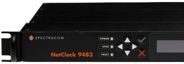 Spectracom 9483 OCXO GPS NENA ASCII NetClock NTP Network Time Server 10MHz 1PPS-www.prostudioconnection.com