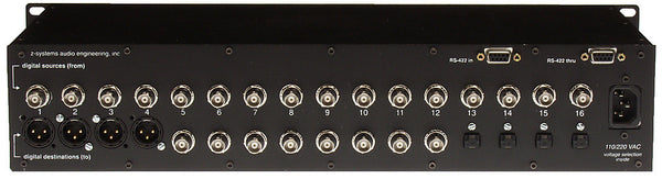 Z-Sys Z-16.16 Digital Detangler XLR BNC TOSlink SPDIF 4:8:4 Audio Router Switch-www.prostudioconnection.com