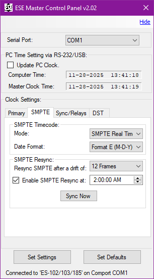 ESE ES-102U UPGRADED ublox GPS SMPTE/EBU TC90 Timecode LED Clock Time Receiver [Used]-www.prostudioconnection.com