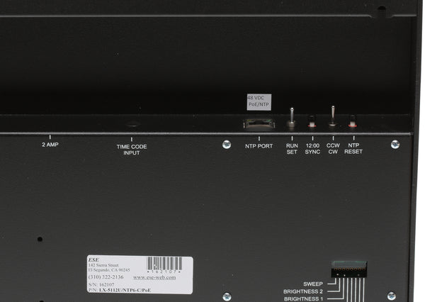 ESE LX-5112U NTP Client PoE Self-Setting 12" Analog Studio Timecode Wall Clock-www.prostudioconnection.com