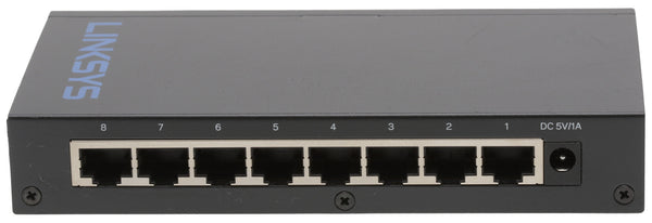 Linksys LGS108 8-port 1000Mbps Business Gigabit Desktop Switch w 5V Power Supply-www.prostudioconnection.com