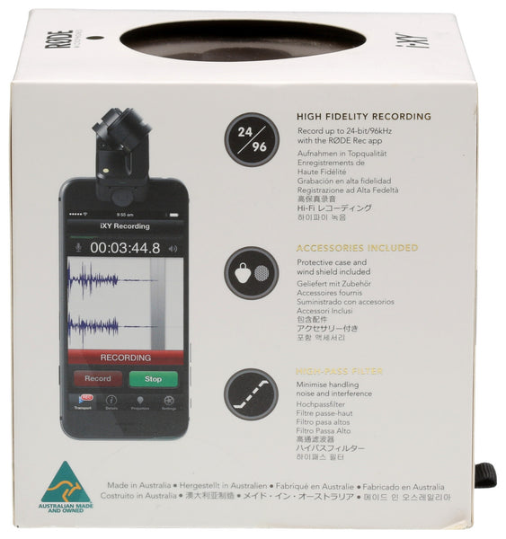 RODE i-XY 24/96 Stereo Condenser Microphone for iOS Lightning Devices NEW/SEALED [New]-www.prostudioconnection.com