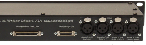 AudioScience BOB1024 Sound Card XLR Breakout Box Rackmounted 50 Pin Analog Cable [Used]-www.prostudioconnection.com