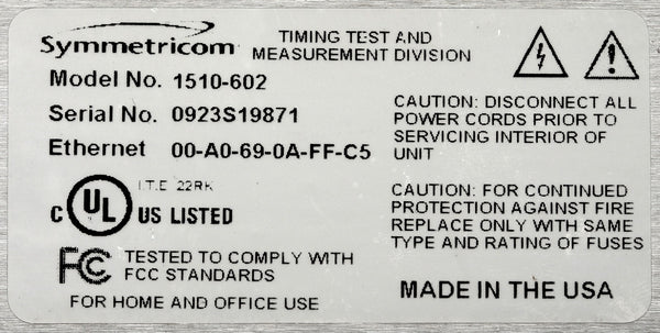 Symmetricom XLi OCXO UPGRADED GPS 8x LPN 10MHz Oscillator NTP Time Server IRIG-B-www.prostudioconnection.com