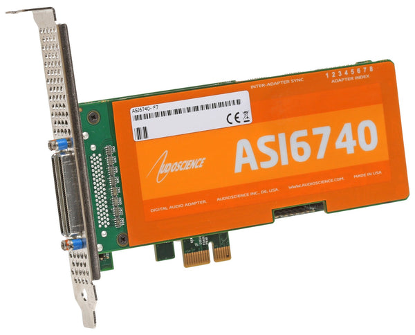 AudioScience ASI6740 Broadcast 4 Channel In/Out Balanced Analog PCIe Sound Card-www.prostudioconnection.com