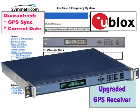 Symmetricom XLi Rubidium UPGRADED ublox GPS 10MHz Oscillator NTP Time Server PPO-www.prostudioconnection.com
