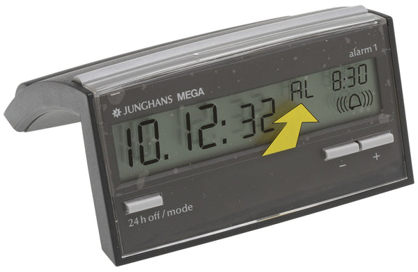 Junghans Desktop WWVB Radio Controlled Atomic LCD Digital Display Alarm Clock-www.prostudioconnection.com
