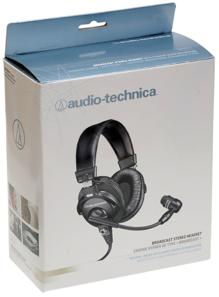 Audio Technica BPHS1 Broadcast Stereo Dynamic Cardioid Mic Headset NEW OPEN BOX-www.prostudioconnection.com