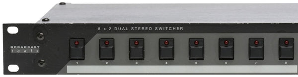 Broadcast Tools 8x2 Dual Audio Stereo Switcher Router Silence Sensor RS-232 GPI-www.prostudioconnection.com