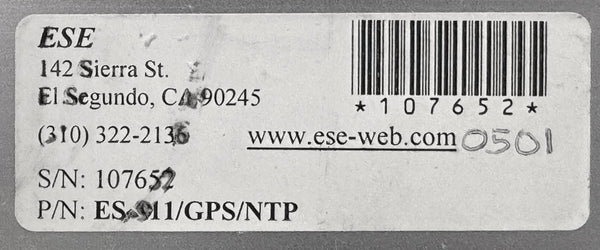 ESE ES-911 NTP GPS Network Time Server TC90 IRIG-B Serial Timecode LED Clock-www.prostudioconnection.com