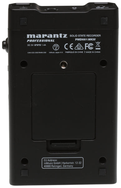 Marantz PMD661 MKIII Solid State SD Card Field Recorder Balanced XLR SPDIF Input [Used]-www.prostudioconnection.com