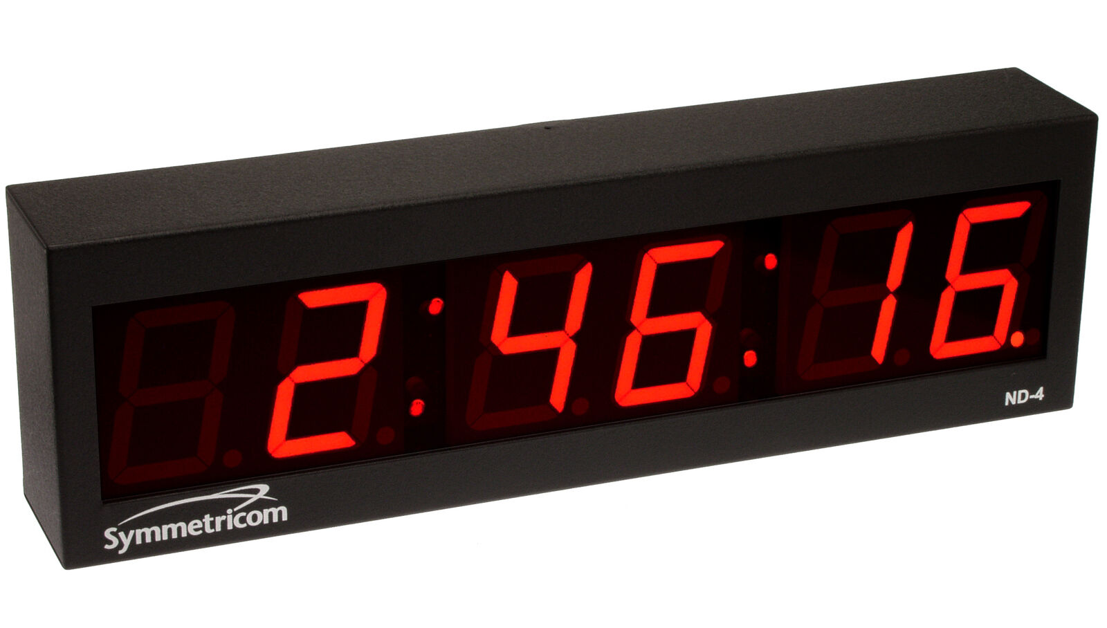 Symmetricom ND-4 NTP Internet IP Synchronized Red LED Wall Clock Ethernet ND4 [Refurbished]-www.prostudioconnection.com