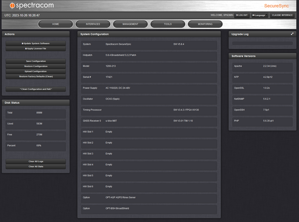 Spectracom SecureSync 213 BroadShield OCXO GPS GLONASS NTP Network Time Server-www.prostudioconnection.com