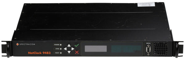 Spectracom 9483 OCXO GPS NENA ASCII NetClock NTP Network Time Server 10MHz 1PPS-www.prostudioconnection.com