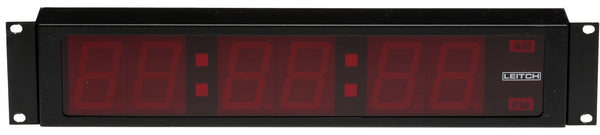 Leitch DTD-5220 Red LED Timecode Time Date Display Wall Clock 2U Rackmount [Used]-www.prostudioconnection.com