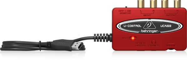 Behringer UCA222 Bidirectional USB Audio Interface SPDIF TOSlink Digital Output-www.prostudioconnection.com