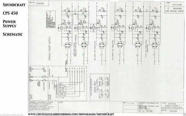 Soundcraft CPS-450/B Power Supply Audio Mixer Console Rackmount 115V/230V CPS450 [Used]-www.prostudioconnection.com