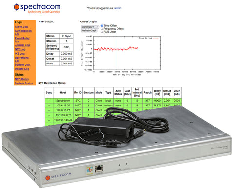 Spectracom 9288 Netclock IPv4 & IPv6 NTP Network Time Server with 115/230V PSU [Used]-www.prostudioconnection.com