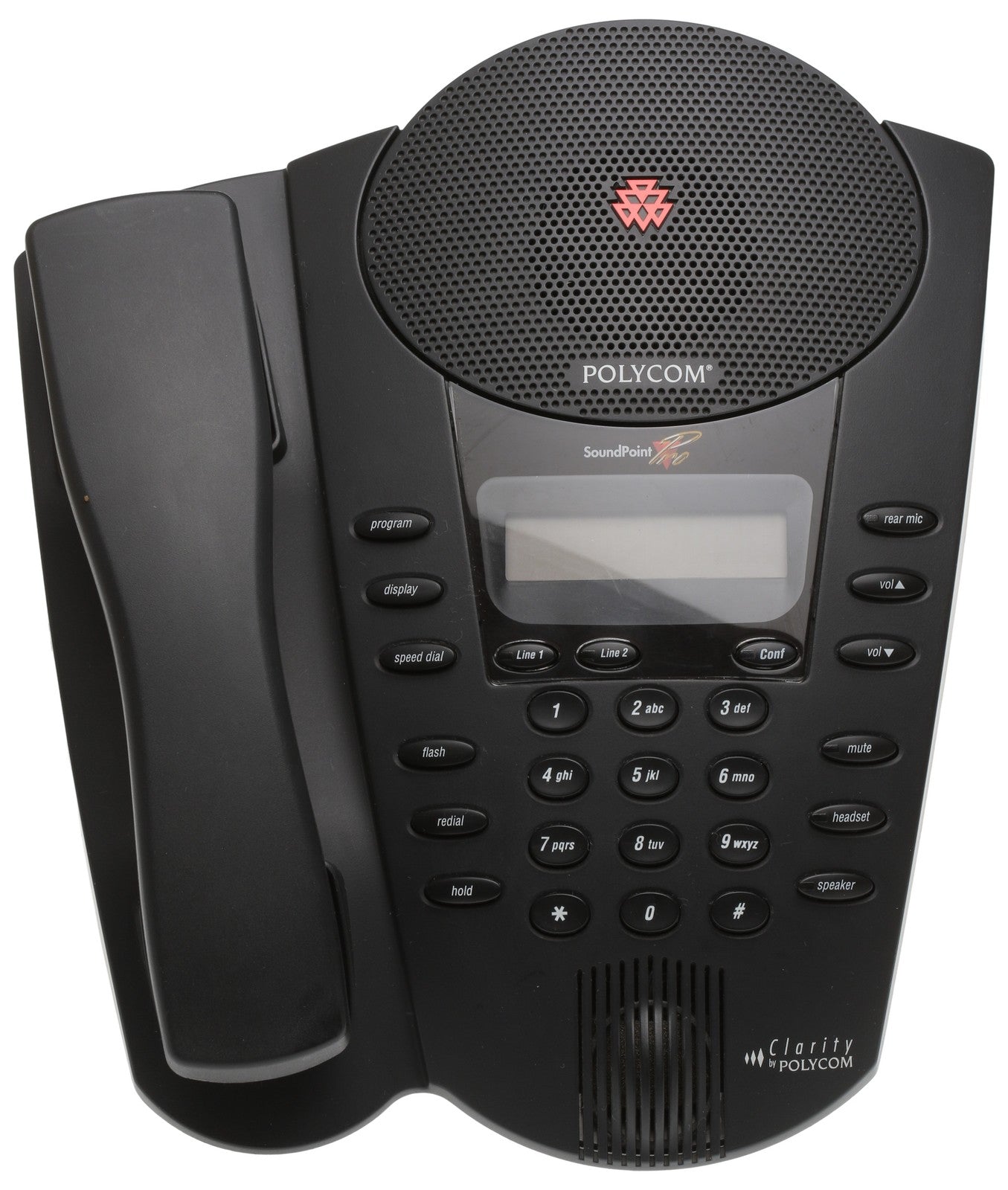 Polycom Soundpoint Pro 2-Line Premium LCD Office Speakerphone w/Headset Jack [Used]-www.prostudioconnection.com