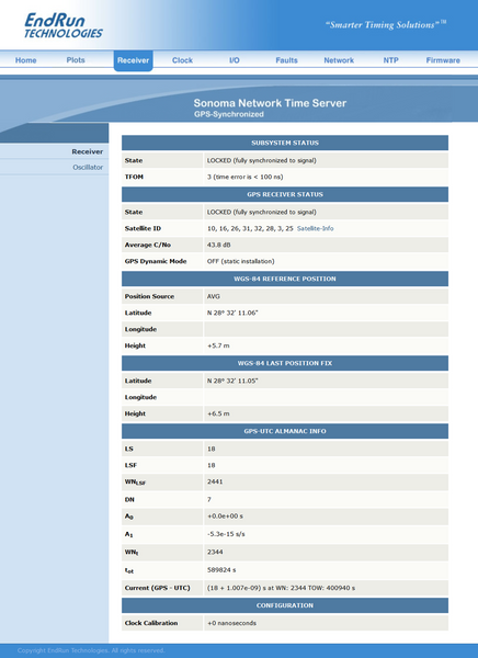 Endrun Technologies Sonoma D12 GPS OCXO NTP Network Time Server w HTTP & Dual AC-www.prostudioconnection.com