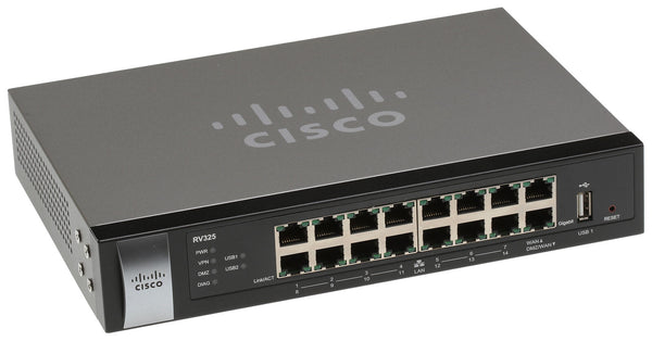 Cisco RV-325 RV325 14 Port Gigabit Wired VPN Router OpenVPN SPI Firewall IPSec [Used]-www.prostudioconnection.com