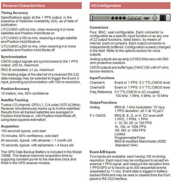 Arbiter Systems 1088B GPS Atomic Clock Time Receiver LCD Display IRIG-B Timecode [Used]-www.prostudioconnection.com