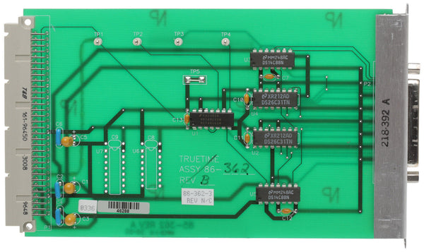 TrueTime Symmetricom 86-362-3 XL-DC 6 Channel RS-232 RS-422 Data Expansion Card [Used]-www.prostudioconnection.com